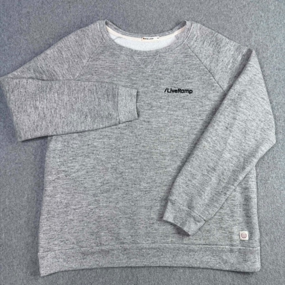 Marine Layer Sweatshirt Women's M Grey Fleece Crewneck Pullover Comfort LOGO